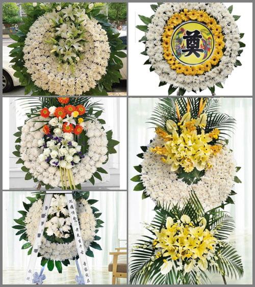 浙江省宁波鄞州区首南街道李花桥村花圈速递